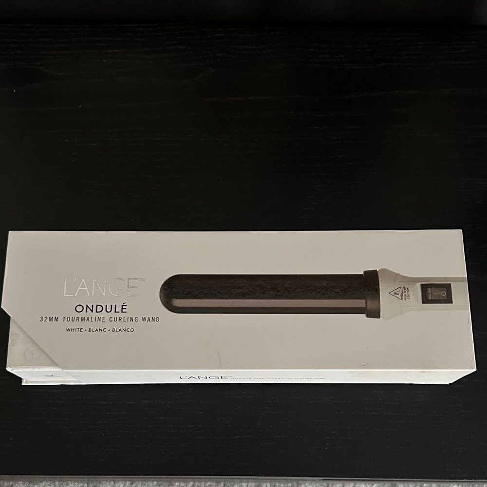 L'ANGE White and Black 32mm Tourmaline Curling Wand